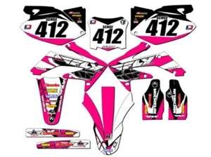 2008-2009 CRF 250 R 13 FLY Pink Senge Graphics Kit Compatible with Honda - Picture 1 of 10