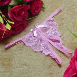 1 PIEZA Tanga de Encaje Rosa Mujeres Tanga Bragas Lencería Ropa Interior T-back LO ÚLTIMO - Imagen 1 de 5