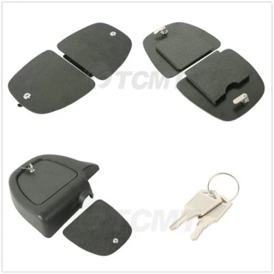 Puertas de guantera con bloqueo de carenado inferior negro ABS para Harley Touring Glide 05-13 Foto 1 de 4