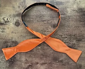 Countess Mara Bow Tie Mens Orange Satin Adjustable Size Formal Event Prom - Picture 1 of 4