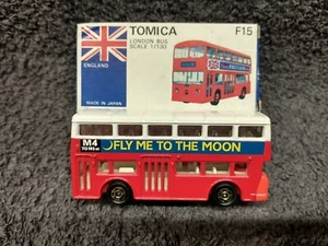 Vintage Tomy Tomica F15 1/130 Scale London Bus Die-cast Fly Me To The Moon - Picture 1 of 5