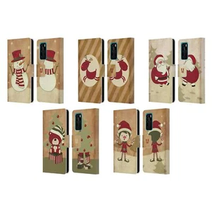HEAD CASE DESIGNS CHRISTMAS CLASSICS LEATHER BOOK CASE FOR HUAWEI PHONES 4 - Picture 1 of 7