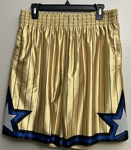Mitchell & Ness NBA Orlando Magic 75th Gold Swingman Shorts Mens Size Large New - Picture 1 of 9