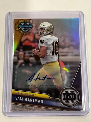 2023 Bowman Chrome University Sam Hartman AUTO REFRACTOR /499 - Image 1 of 2