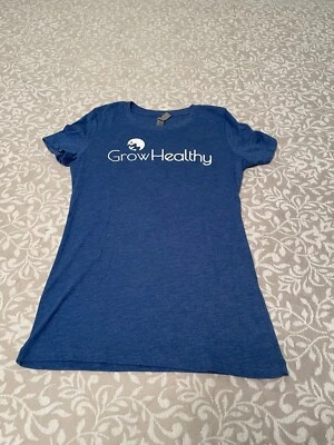 Next Level Grow Healthy Florida Blue Heather Crew Neck T-Shirt, Size S/XS, EUC - Image 1 of 4