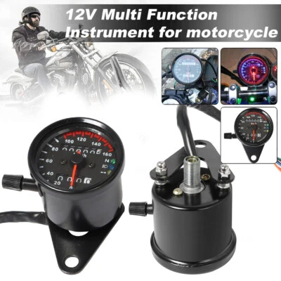 Medidor velocímetro odómetro señal retroiluminación LED para CG125 Café Racer Foto 1 de 4