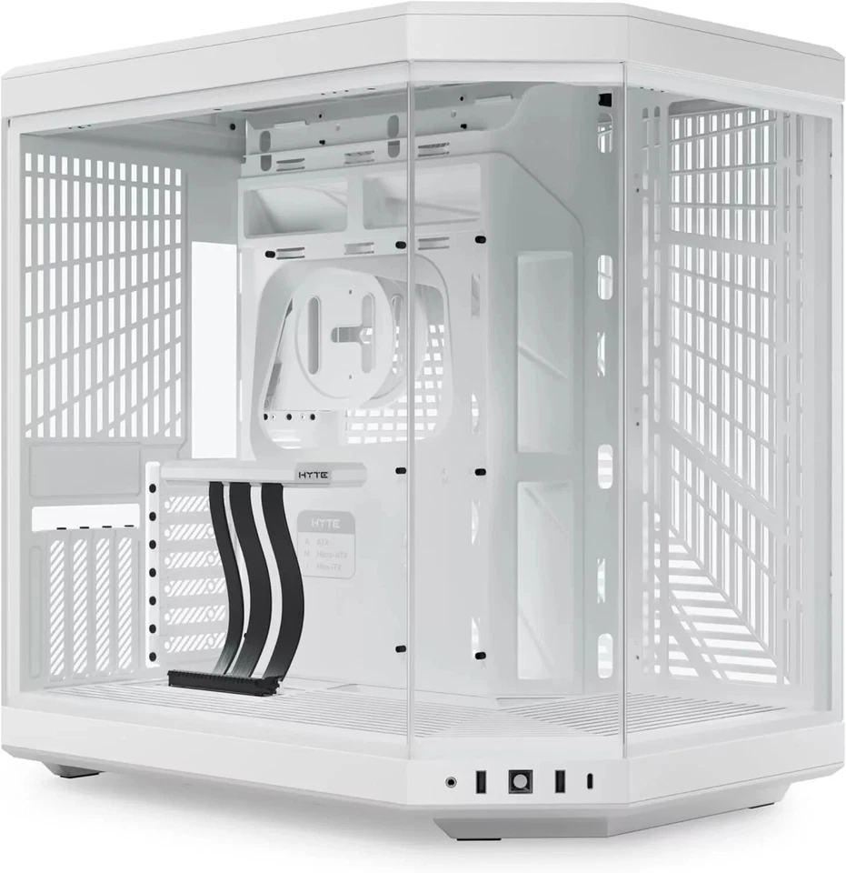 HYTE CSHYTEY70WW Dual Chamber ATX Mid Tower Case White