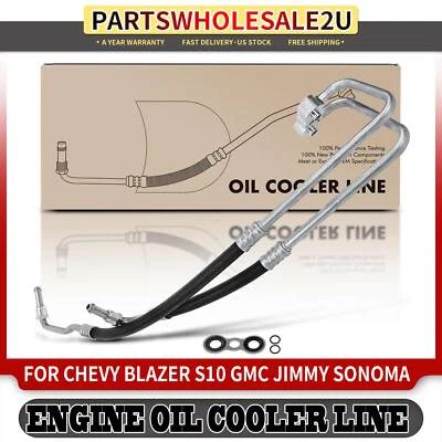 Engine Oil Cooler Hose Assembly for Chevrolet Blazer S10 GMC Jimmy Sonoma 4WD - Image 1 of 4