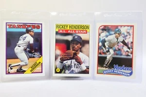 Topps Baseball RICKY HENDERSON (3) CARDS - Picture 1 of 8