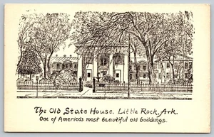 Vintage Old State House Little Rock Arkansas Postcard by J. Carl Hancock - Picture 1 of 2