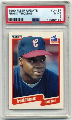 1990 Fleer Update #U87 Frank Thomas Rookie Card RC PSA 9 Mint Chicago White Sox - Image 1 of 2