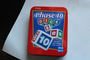 PHASE 10 DICE GAME - TIN BOX Rare 100% Complete Fundex 2002 - Picture 1 of 4