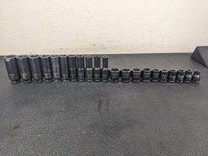 #bm507 Mac Expert 3/8" Drive Impact Socket Set 6 Point Metric Shallow / Deep - Picture 1 of 22
