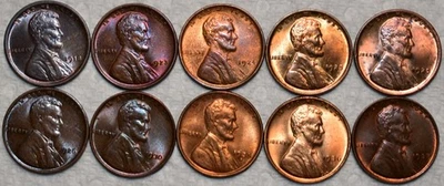 10x BU Lincoln Cents, 1918, 1923, 1924, 2x 1925, 1926, 1930, 1935-S, 36-D & 37-P - Image 1 of 2