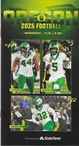 2025 Minnesota GOPHERS vs Oregon DUCKS College Football PROGRAM - Picture 1 of 1