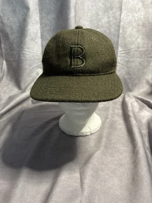 Бейсболка Old Navy шерстяная смесь «B» оливково-зеленая кожаная с ремешком сзади - Изображение 1 из 4