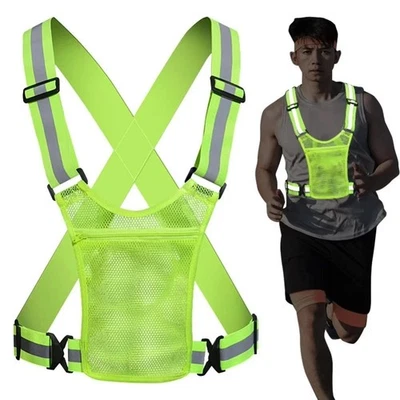 2Pack Safety Vest Adjustable Reflective Belt Stripe Night Running Jogging Bike ' - Image 1 of 4