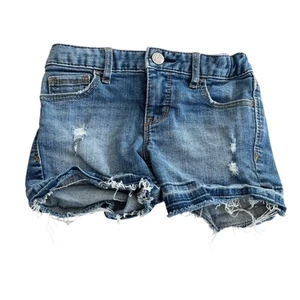 GAP Girls Blue Denim Cut Off Shorts Size 6 - Picture 1 of 4