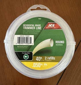 ACE Residential Grade Trimmer Line String .050” 40ft 2 Refills 74067 - Picture 1 of 2