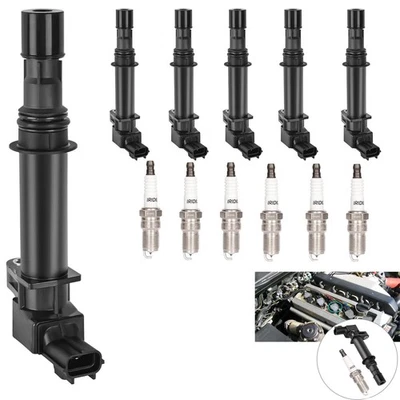 6pcs UF270 Ignition Coils & spark plugs For 2004-2008 Dodge Dakota 05-08 Jeep - Image 1 of 4