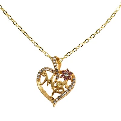 Collana semplice mamma con accenti di zirconi perfetta per qualsiasi collezione - Immagine 1 di 4