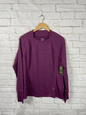 NUEVO OLD NAVY ACTIVE Mujer Púrpura Manga Larga Semi Ajustado Top Atlético Grande Foto 1 de 4