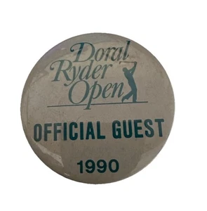 1990 Doral Ryder Open Official Guest Pin White Button - Picture 1 of 3