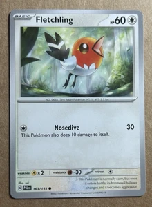 Pokemon Paldea Evolved Fletchling 163/193 - Imagen 1 de 1