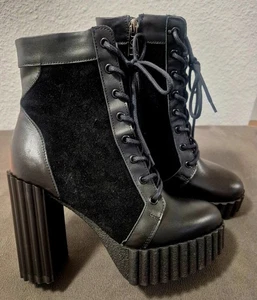 Neue Carini Stiefeletten Schnürstiefelette Gr. 38 Absatz 12cm OVP NEU 110,-€ - Bild 1 von 12