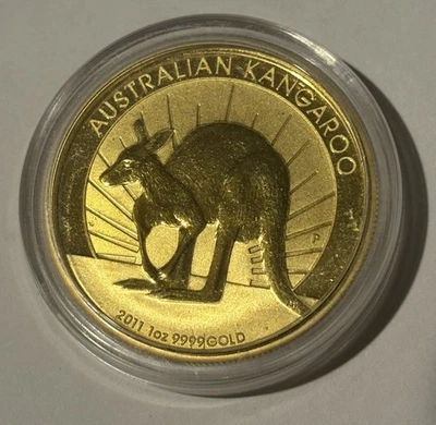 2011 Australia $100 Coin - “Gold Nugget” Kangaroo - 1oz Fine Gold Bullion - Image 1 of 2