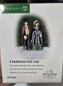 Dept. 56 2002 Dickens Village A Gentleman And A Lady #56.58559 Victorian Couple - Picture 1 of 7