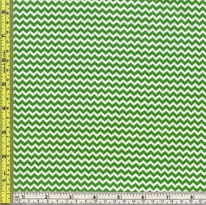 Mini Chevron 4 H John Deere Kelly grün Baumwollstoff von 1/4 Yard - Bild 1 von 1