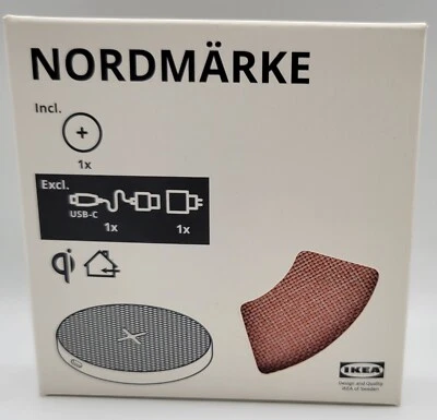 IKEA NORDMARKE Textile / Red Wireless Charging Pad 805.048.03 - Image 1 of 2