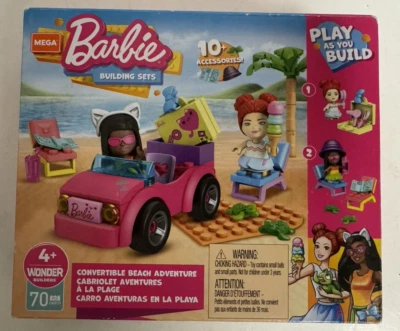 Barbie Building Set - Convertible Beach Adventure 70 PCS. - Mega / Mattel - Image 1 of 4