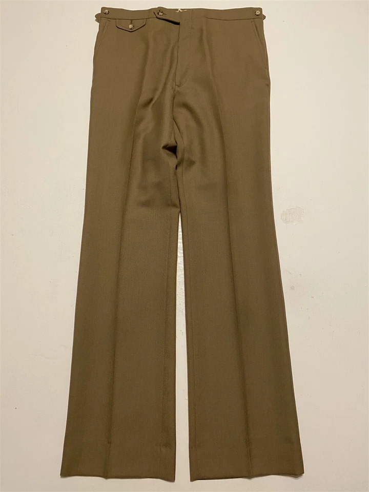 NWT VTG Sanger Harris 36 x 34 USA Made Brown Cinch Waist Dacron & Wool Trousers - Image 1 of 4