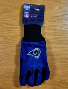 LOS ANGELES RAMS Lightweight Technology Touchscreen Compatible Adult Gloves -NEW - Picture 1 of 4