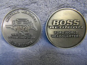 MONETA COMMEMORATIVA 2011 MUSTANG RICORDI BOSS 302 RIUNIONE 2.0" PELTRO - RARA! - Foto 1 di 6