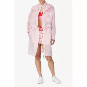 FILA x Brandon Maxwell Baby Pink Organza Convertible Tennis Trench Coat Sz Large - Picture 1 of 5