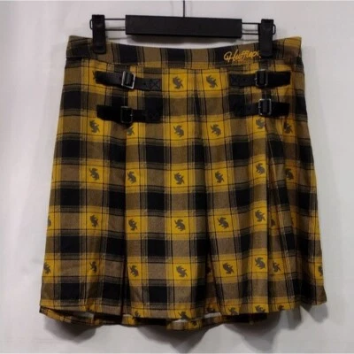 Falda Harry Potter Hufflepuff Para Mujer L Negra Amarilla Grunge Bruja Halloween Foto 1 de 4