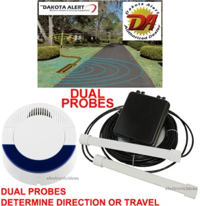 DAKOTA ALERT DUAL-4000 WIRELESS MAGNETIC DUAL PROBE ALERT DRIVEWAY ALARM KIT - Picture 1 of 5