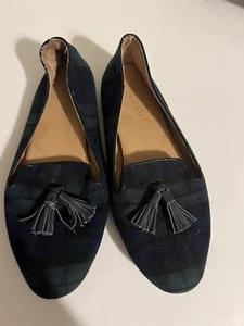 J.Crew Women’s Plaid Flats with Tassels size 6 - Picture 1 of 6