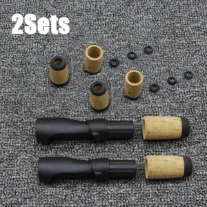2Pcs Spinning Fishing Rod Handle Kit Composite Cork Rod Building Split Rod Grip - Picture 1 of 7