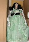 Franklin Heirloom Porcelain Scarlett Ohara Doll Green Dress In Original Box