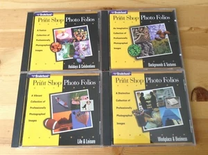 Broderbund DRUCKEREI FOTO FOLIOS 4er Set URLAUB Leben ARBEITSPLATZ Hintergründe - Bild 1 von 5