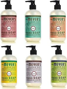 MRS. MEYER'S CLEAN DAY hand soap Scent Variety Pack, Rosemary + Basil + Geranium
