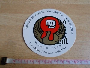 Sticker Circle Karate Suit French Of EAST Parisien - Bondy - Picture 1 of 1