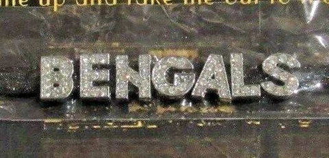NFL Cincinnati Bengals Black Glitter Fashion Team Bracelet by Wordables Cover