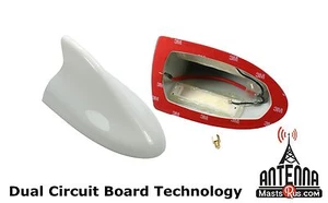 Functional AM/FM WHITE Shark Fin Antenna - FITS: 2008-2023 Subaru Impreza - Picture 1 of 6