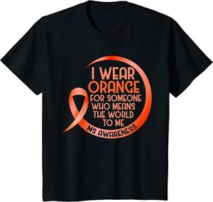 I Wear Orange For Ms Awareness Multiple Sclerosis Youth Unisex T-shirt - Picture 1 of 6