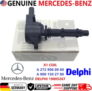 NEW OEM GENUINE x1 Ignition Coil For 2005-2014 Mercedes-Benz V6 V8, A0001502780 - Picture 1 of 9